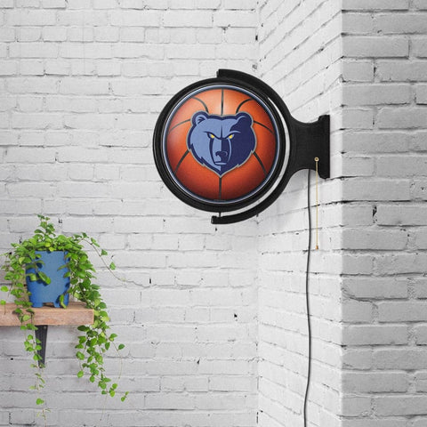 Memphis Grizzlies: Basketball - Original Round Rotating Lighted Wall Sign - The Fan-Brand