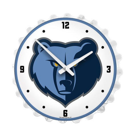 Memphis Grizzlies: Bottle Cap Lighted Wall Clock - The Fan-Brand