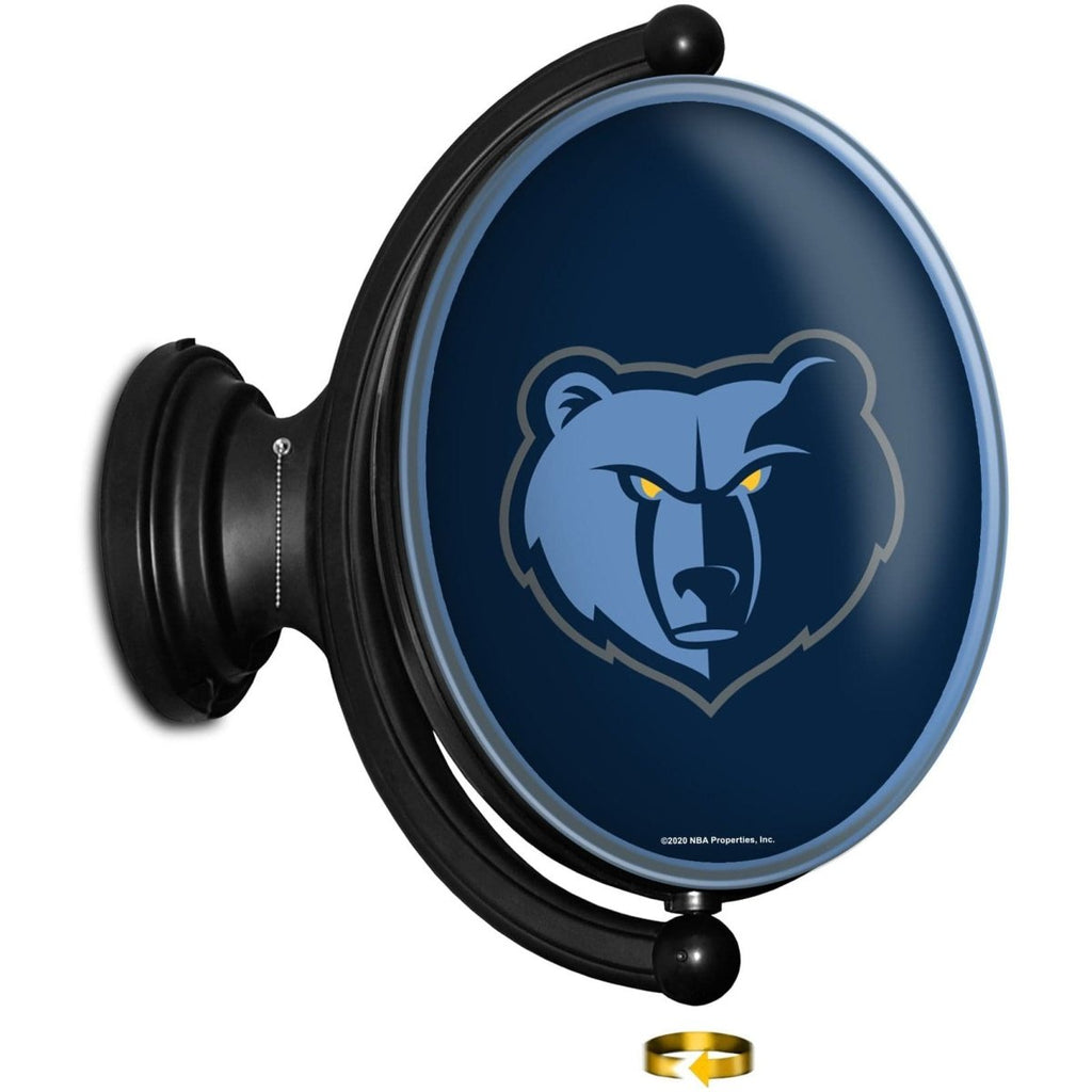 Memphis Grizzlies: Original Oval Rotating Lighted Wall Sign - The Fan-Brand