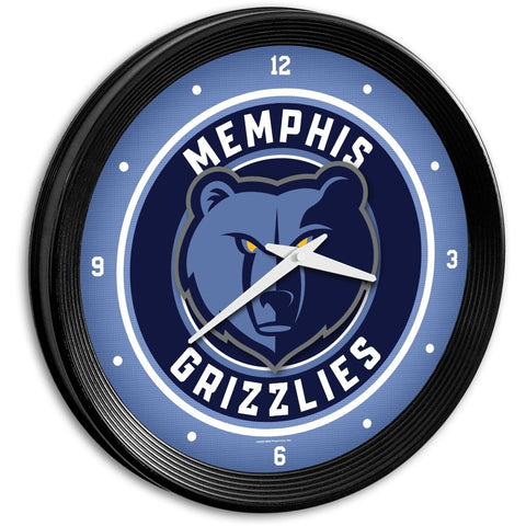 Memphis Grizzlies: Ribbed Frame Wall Clock - The Fan-Brand