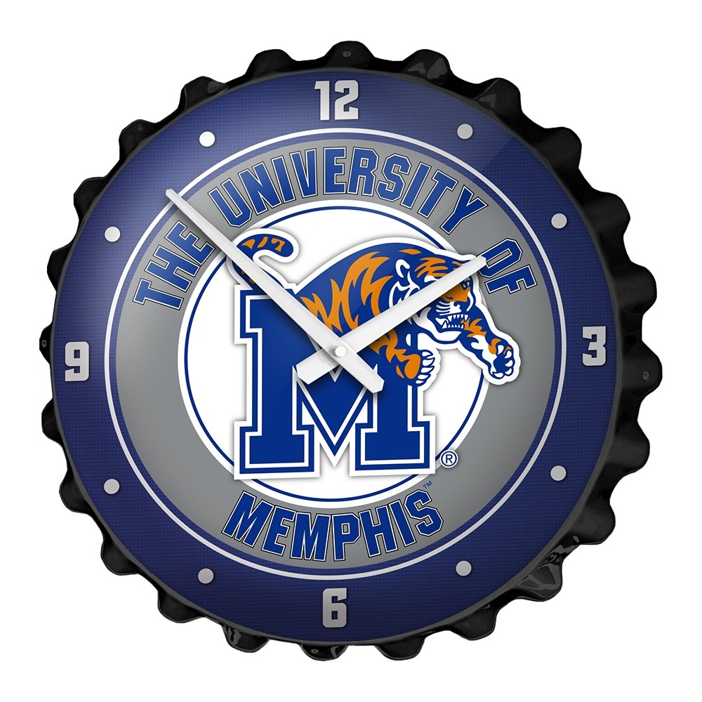 Memphis Tigers: Bottle Cap Wall Clock - The Fan-Brand