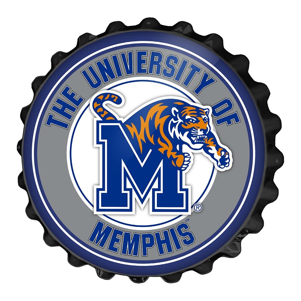 Memphis Tigers: Bottle Cap Wall Sign - The Fan-Brand