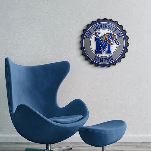 Memphis Tigers: Bottle Cap Wall Sign - The Fan-Brand