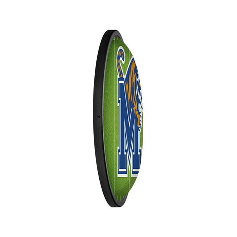 Memphis Tigers: On the 50 - Oval Slimline Lighted Wall Sign - The Fan-Brand