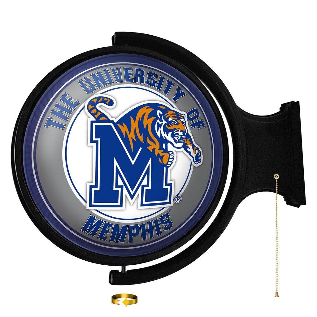 Memphis Tigers: Original Round Rotating Lighted Wall Sign - The Fan-Brand