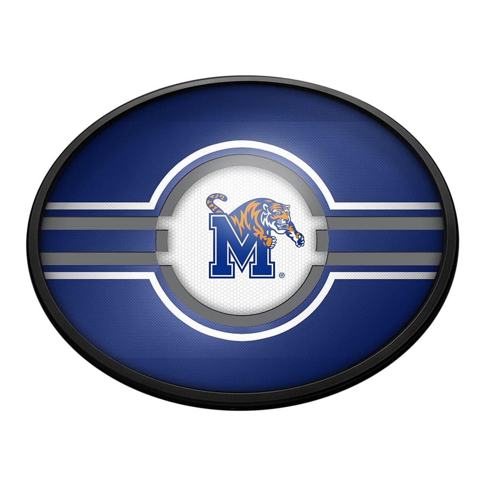 Memphis Tigers: Oval Slimline Lighted Wall Sign - The Fan-Brand