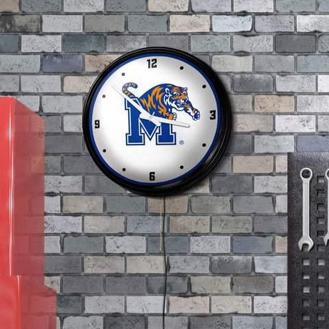 Memphis Tigers: Retro Lighted Wall Clock - The Fan-Brand