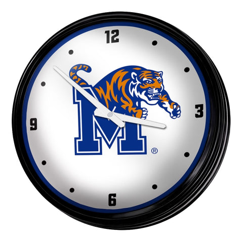 Memphis Tigers: Retro Lighted Wall Clock - The Fan-Brand