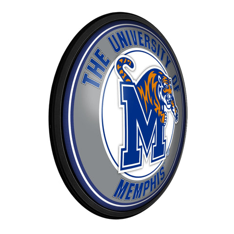 Memphis Tigers: Round Slimline Lighted Wall Sign - The Fan-Brand