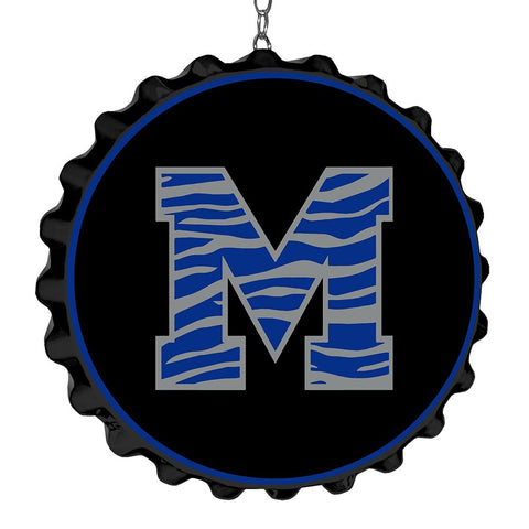 Memphis Tigers: Striped M - Bottle Cap Dangler - The Fan-Brand