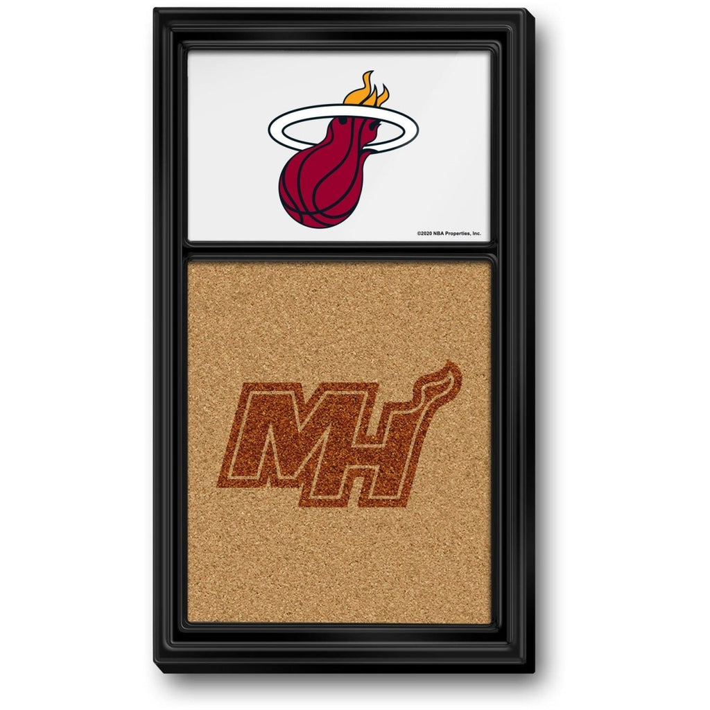 Miami Heat: Dual Logo - Cork Note Board - The Fan-Brand
