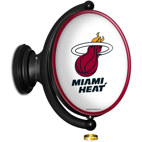 Miami Heat: Original Oval Rotating Lighted Wall Sign - The Fan-Brand