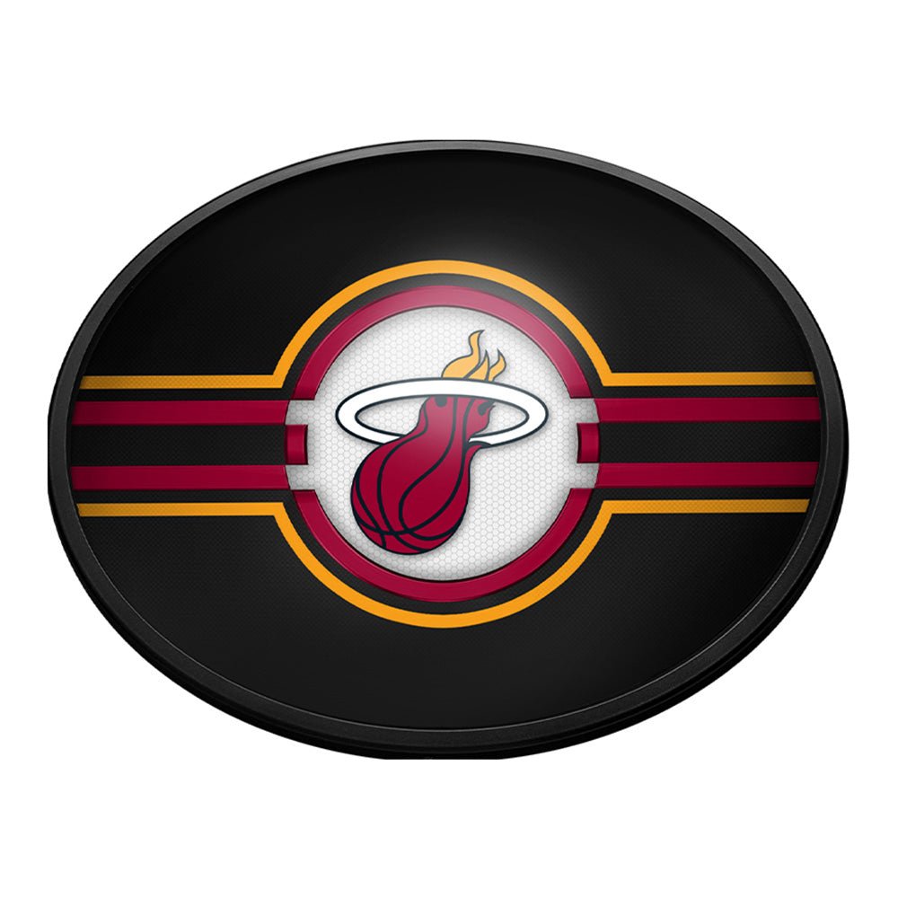 Miami Heat: Oval Slimline Lighted Wall Sign - The Fan-Brand