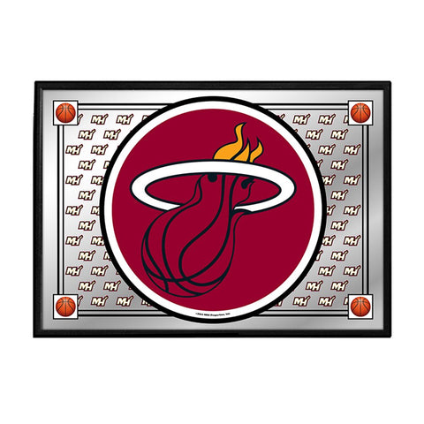 Miami Heat: Team Spirit - Framed Mirrored Wall Sign - The Fan-Brand