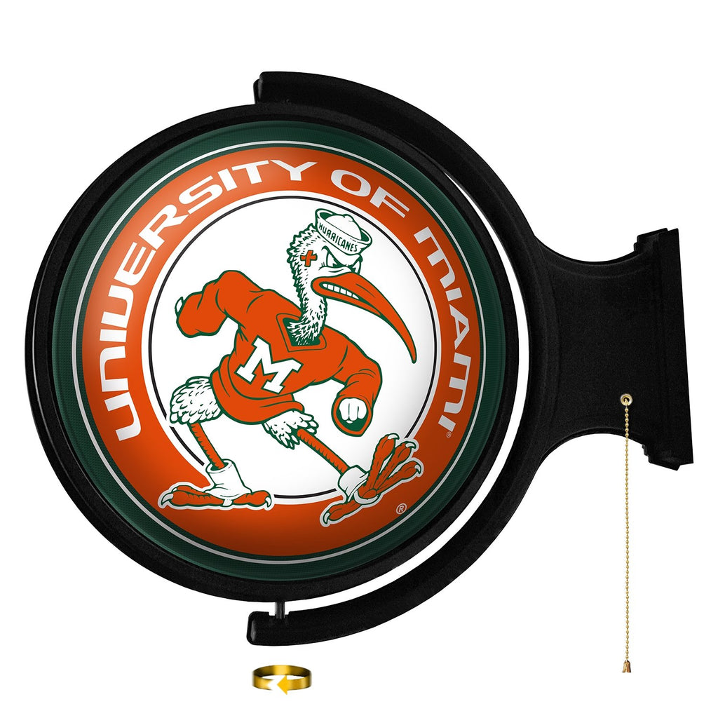 Miami Hurricanes: Mascot - Rotating Lighted Wall Sign - The Fan-Brand
