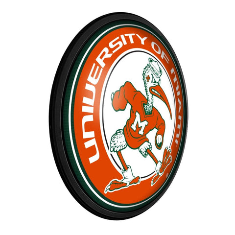 Miami Hurricanes: Mascot - Slimline Lighted Wall Sign - The Fan-Brand
