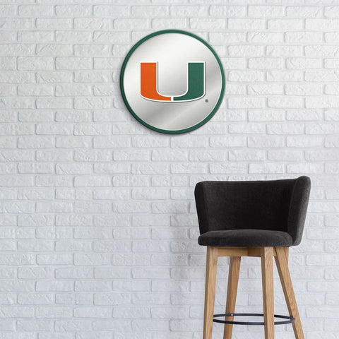 Miami Hurricanes: Modern Disc Mirrored Wall Sign - The Fan-Brand