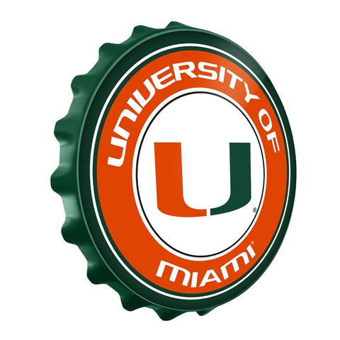 Miami Hurricans: Bottle Cap Wall Sign - The Fan-Brand
