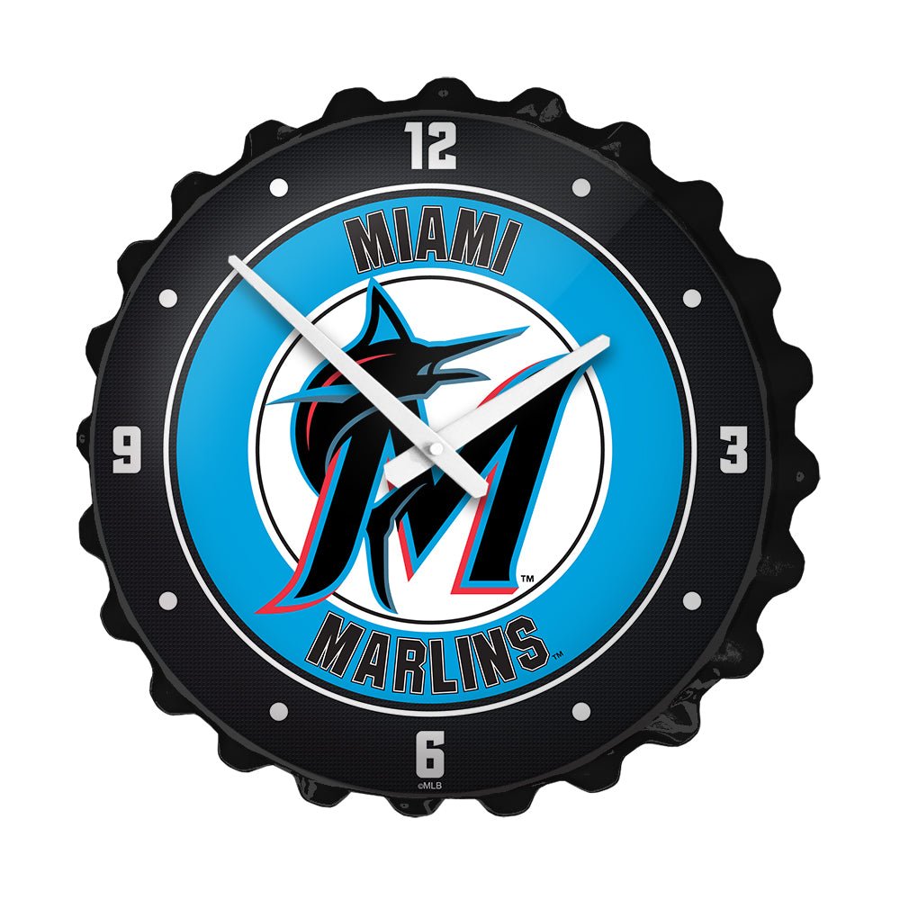 Miami Marlins: Bottle Cap Wall Clock - The Fan-Brand