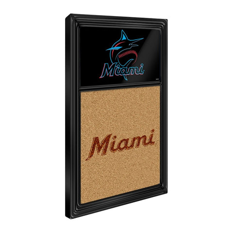 Miami Marlins: Dual Logo - Cork Note Board - The Fan-Brand