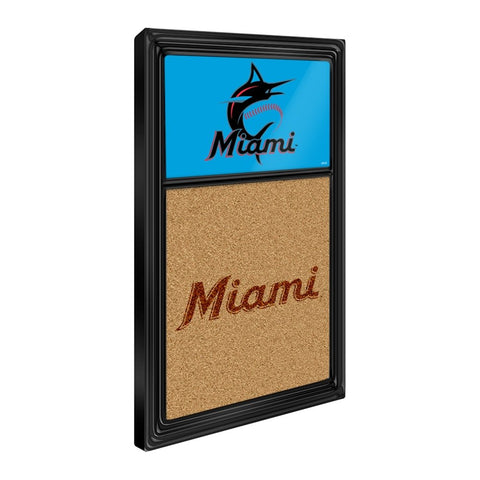 Miami Marlins: Dual Logo - Cork Note Board - The Fan-Brand