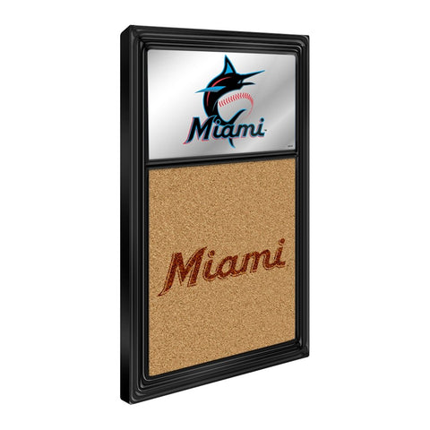Miami Marlins: Dual Logo - Mirrored Dry Erase Note Board - The Fan-Brand