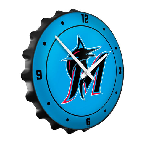 Miami Marlins: Logo - Bottle Cap Wall Clock - The Fan-Brand