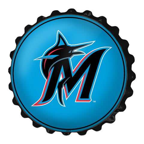 Miami Marlins: Logo - Bottle Cap Wall Sign - The Fan-Brand