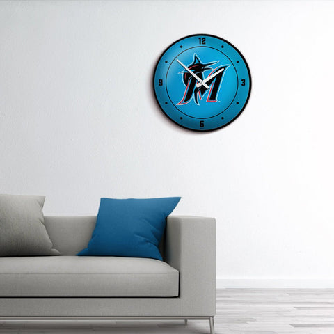 Miami Marlins: Logo - Modern Disc Wall Clock - The Fan-Brand
