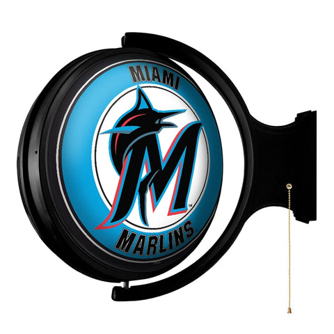 Miami Marlins: Original Round Rotating Lighted Wall Sign - The Fan-Brand