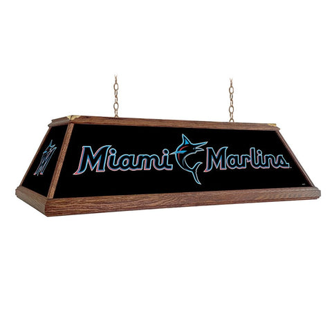 Miami Marlins: Premium Wood Pool Table Light - The Fan-Brand