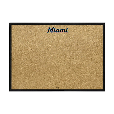 Miami Marlins: Wordmark - Framed Corkboard - The Fan-Brand
