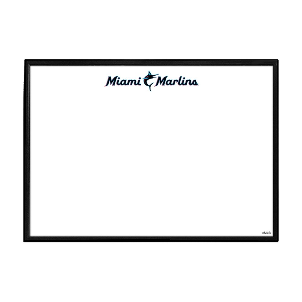 Miami Marlins: Wordmark - Framed Dry Erase Wall Sign - The Fan-Brand