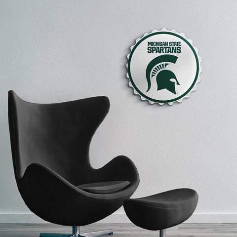 Michigan State Spartans: Block S - Bottle Cap Wall Sign - The Fan-Brand