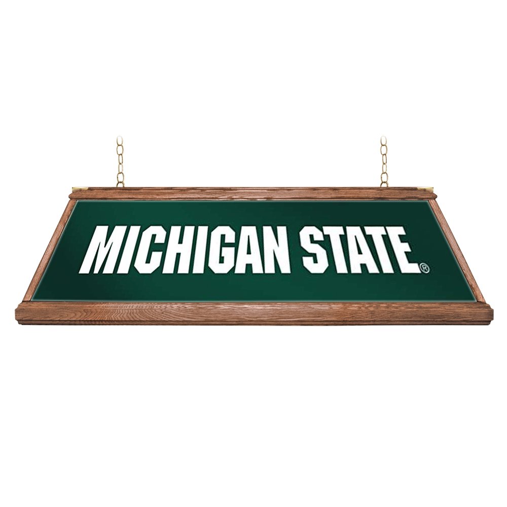 Michigan State Spartans: Block S - Premium Wood Pool Table Light - The Fan-Brand