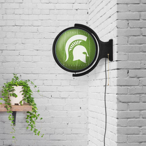 Michigan State Spartans: On the 50 - Rotating Lighted Wall Sign - The Fan-Brand