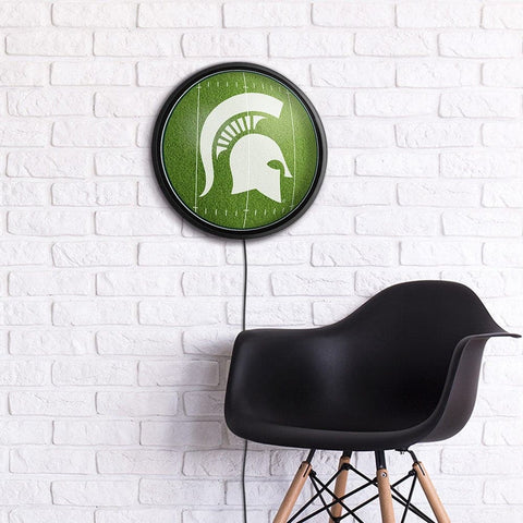 Michigan State Spartans: On the 50 - Slimline Lighted Wall Sign - The Fan-Brand