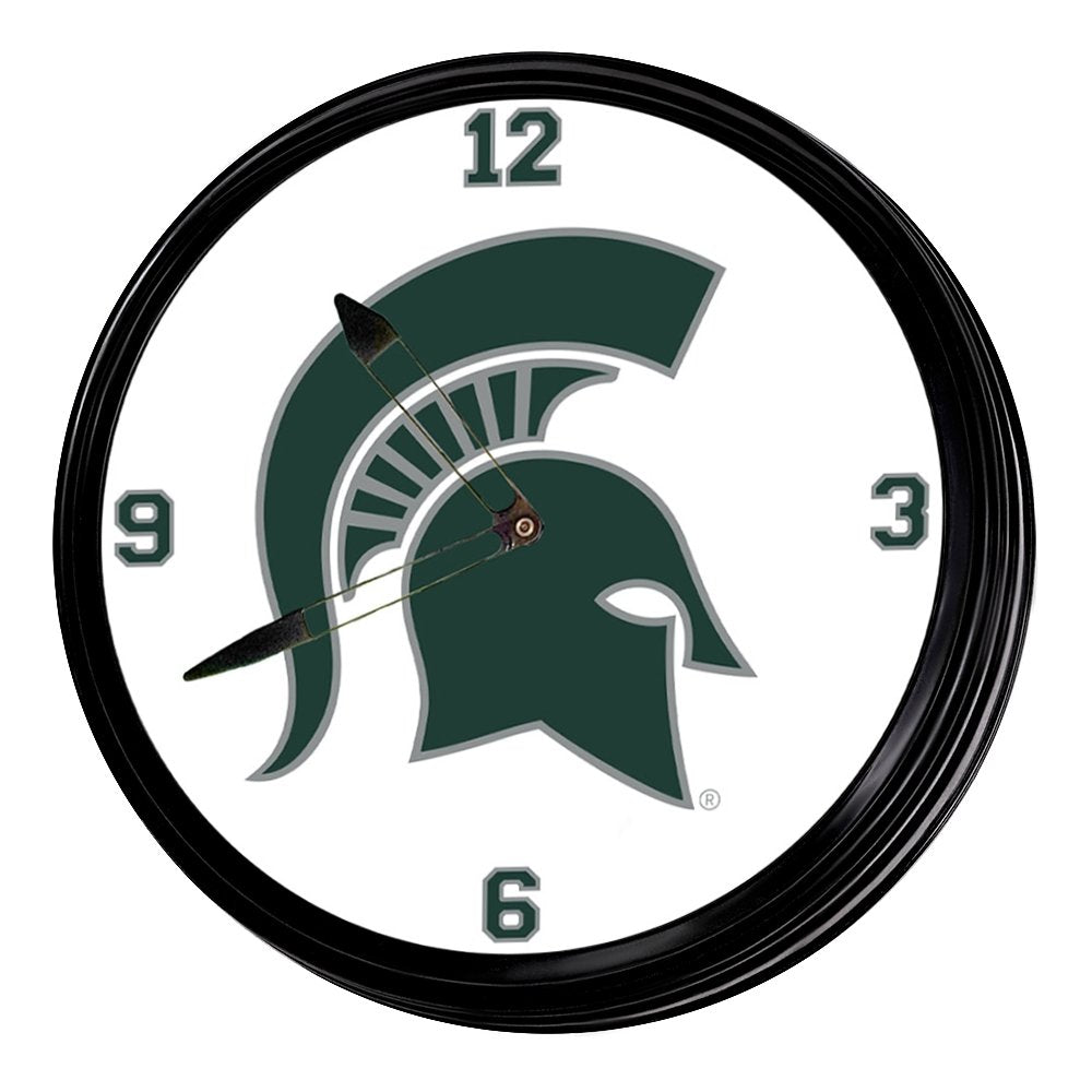 Michigan State Spartans: Retro Lighted Wall Clock - The Fan-Brand