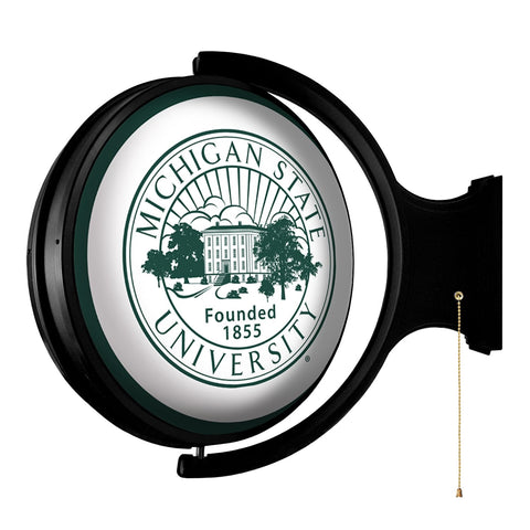Michigan State Spartans: University Seal - Original Round Rotating Lighted Wall Sign - The Fan-Brand