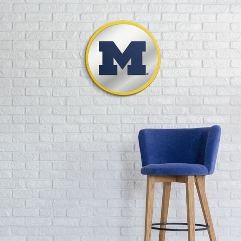 Michigan Wolverines: Modern Disc Mirrored Wall Sign - The Fan-Brand