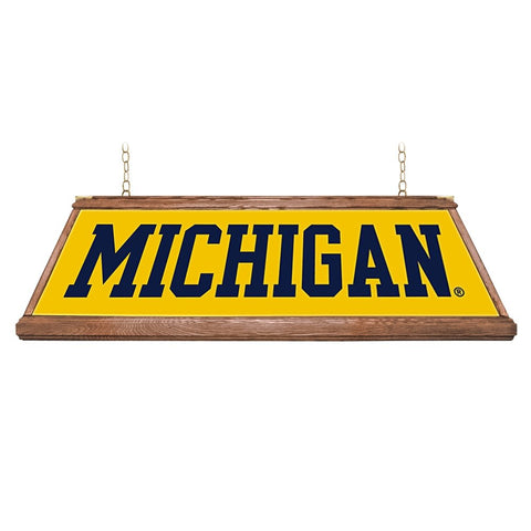 Michigan Wolverines: Premium Wood Pool Table Light - The Fan-Brand