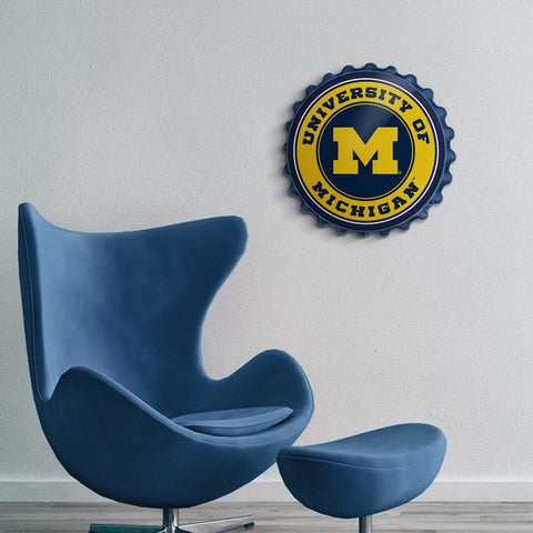 Michigan Wolverines: Round Bottle Cap Wall Sign - The Fan-Brand