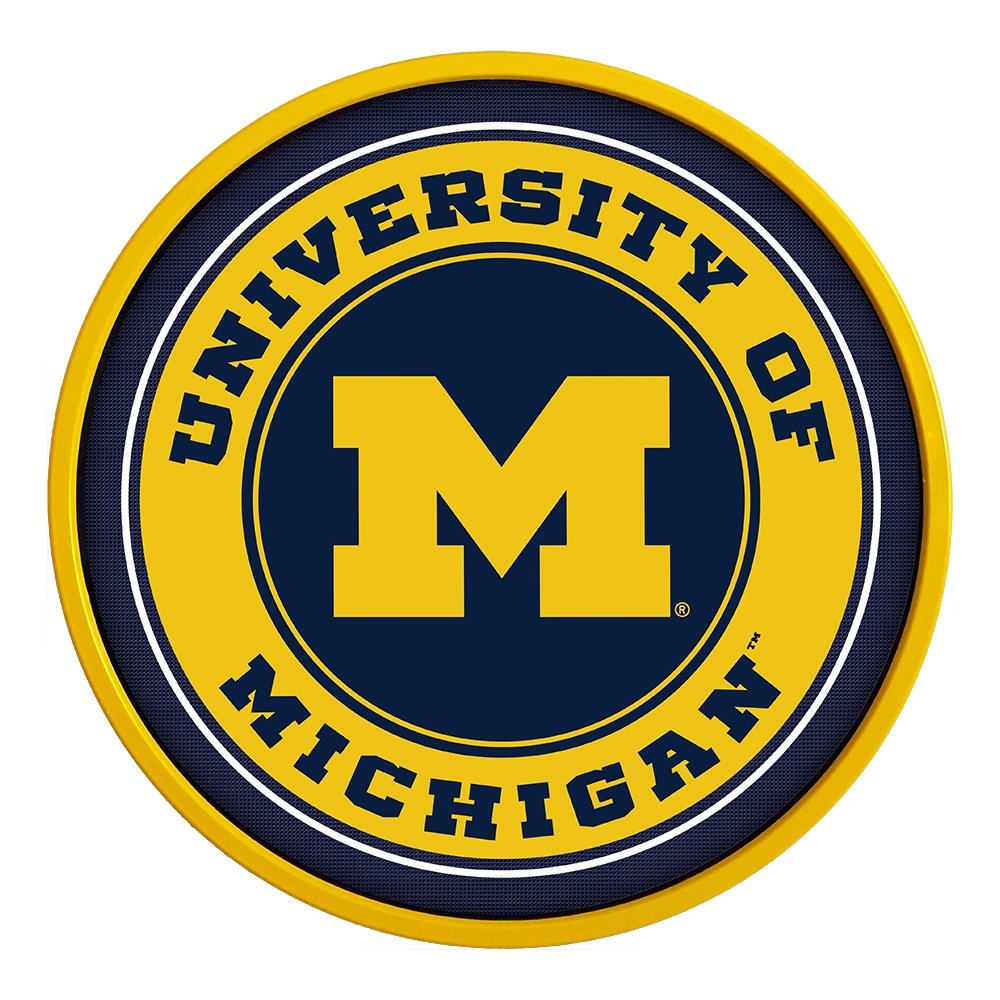 Michigan Wolverines: Round Modern Disc Wall Sign - The Fan-Brand