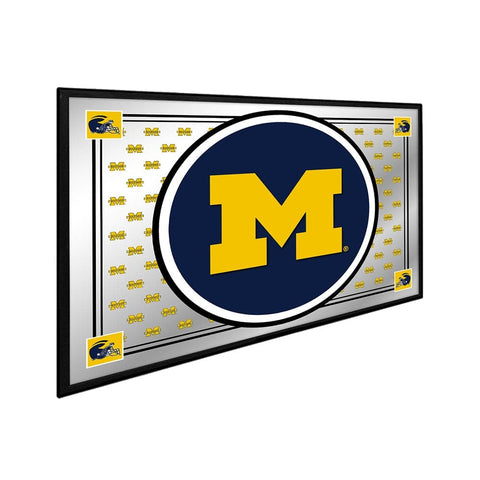 Michigan Wolverines: Team Spirit - Framed Mirrored Wall Sign - The Fan-Brand