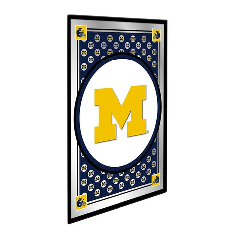 Michigan Wolverines: Team Spirit, M - Framed Mirrored Wall Sign - The Fan-Brand