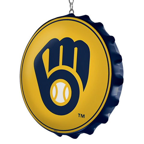 Milwaukee Brewers: Double-Sided Bottle Cap Dangler - The Fan-Brand