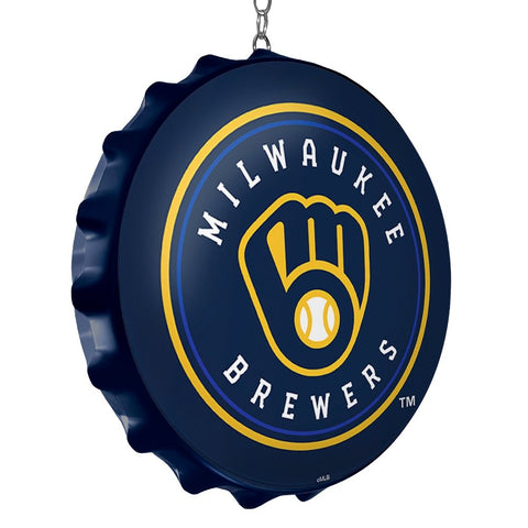 Milwaukee Brewers: Double-Sided Bottle Cap Dangler - The Fan-Brand