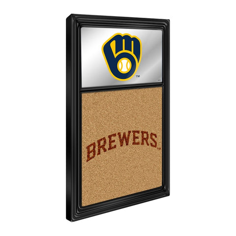 Milwaukee Brewers: Dual Logo - Mirrored Dry Erase Note Board - The Fan-Brand