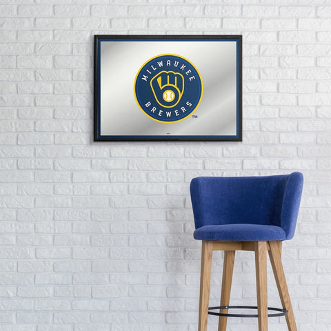 Milwaukee Brewers: Framed Mirrored Wall Sign - The Fan-Brand