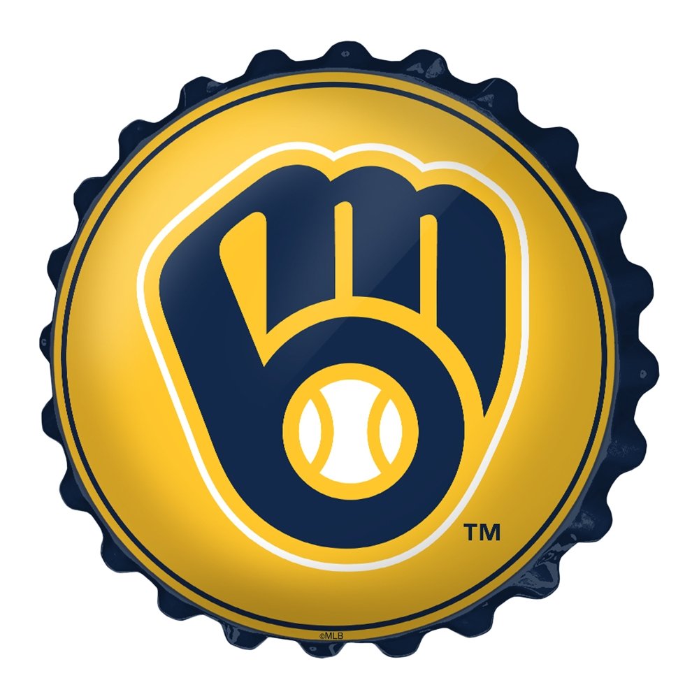 Milwaukee Brewers: Logo - Bottle Cap Wall Sign - The Fan-Brand